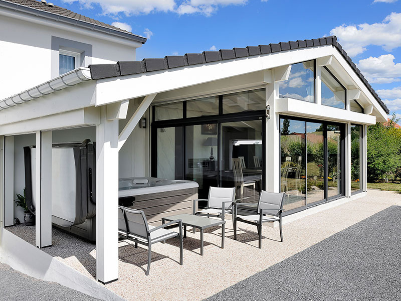 extension maison pour jacuzzi - extension maison bois